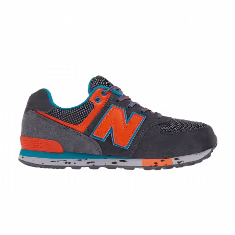 New Balance 574 Kids Wide 'Grey Orange Blue'