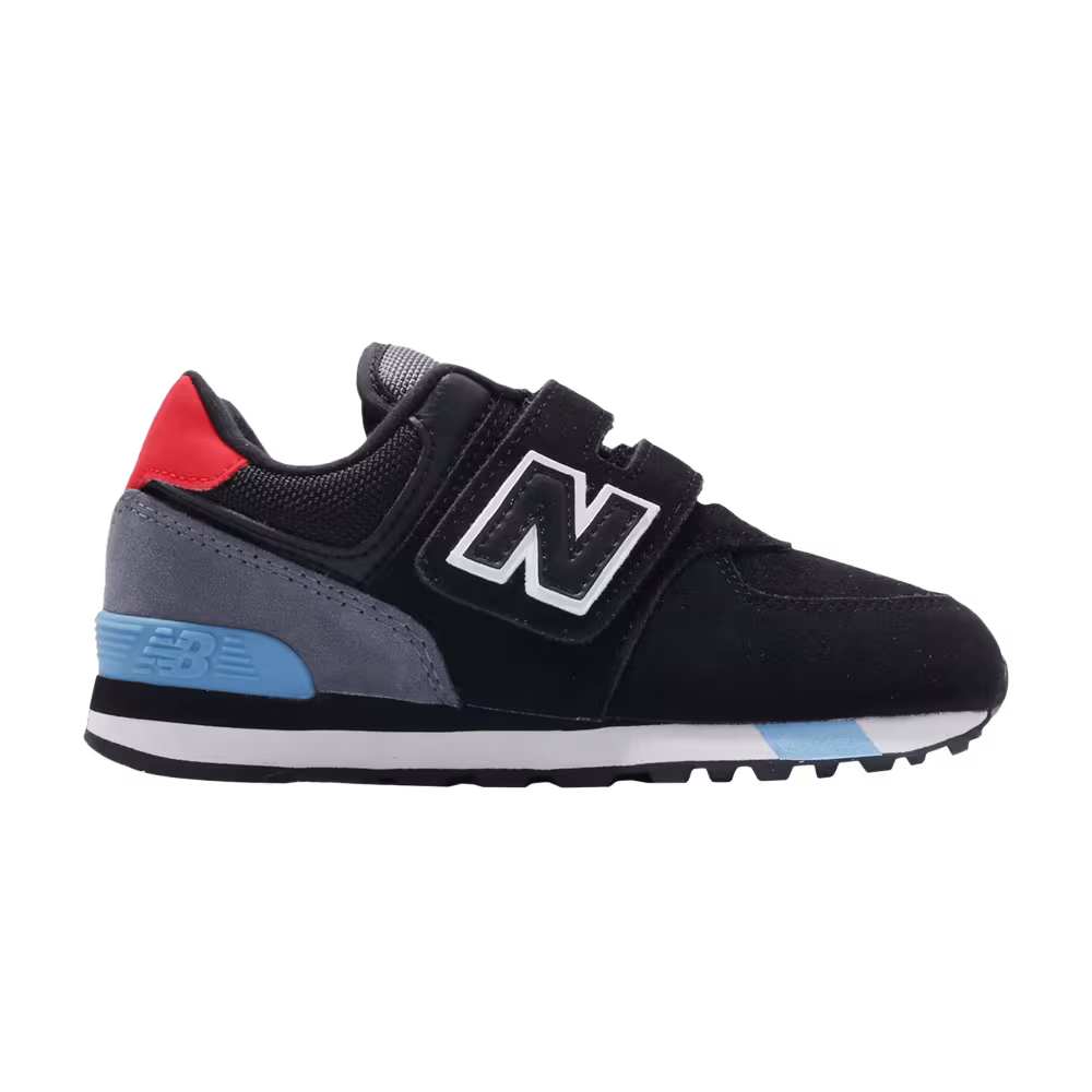 New Balance 574 Kids Wide Black White