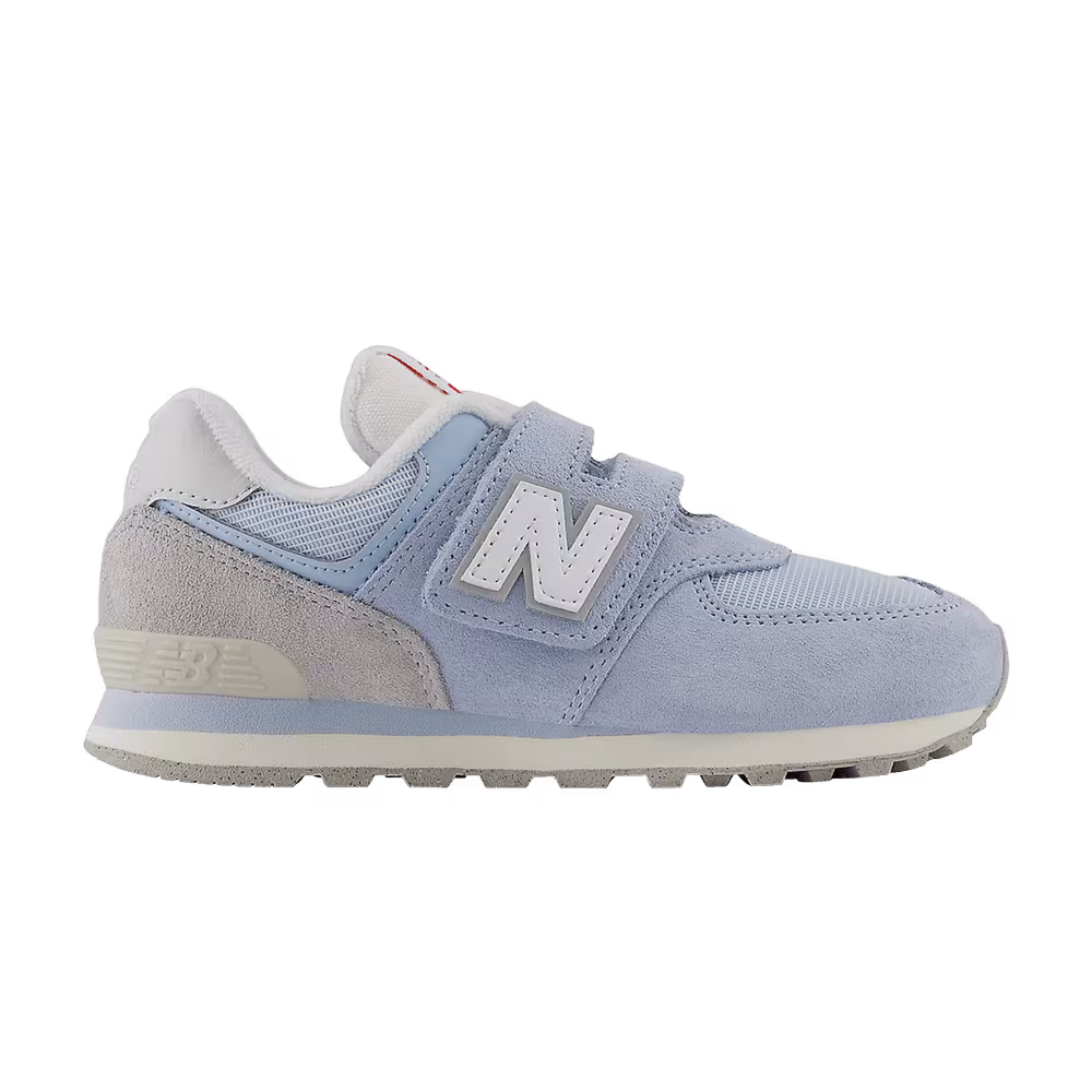 New Balance 574 Hook & Loop Little Kid Wide Light Chrome Blue