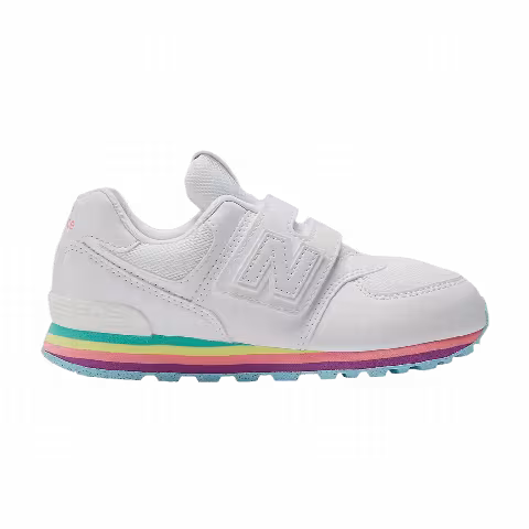 New Balance 574 Hook & Loop Little Kid Wide 'White Team Sky Blue'