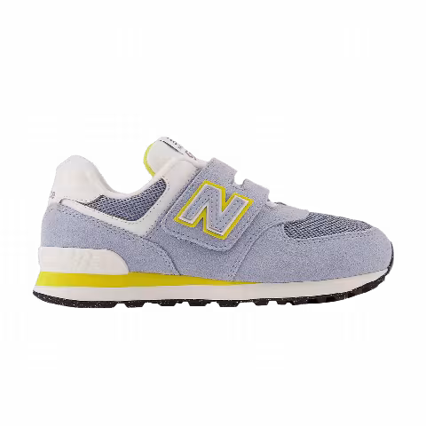 New Balance 574 Hook & Loop Little Kid Wide 'Light Arctic Grey Yellow'