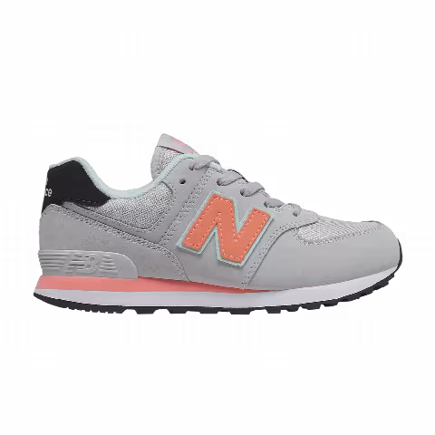 New Balance 574 Big Kid 2E Wide 'Fashion Metallic - Summer Fog Pink Mint'