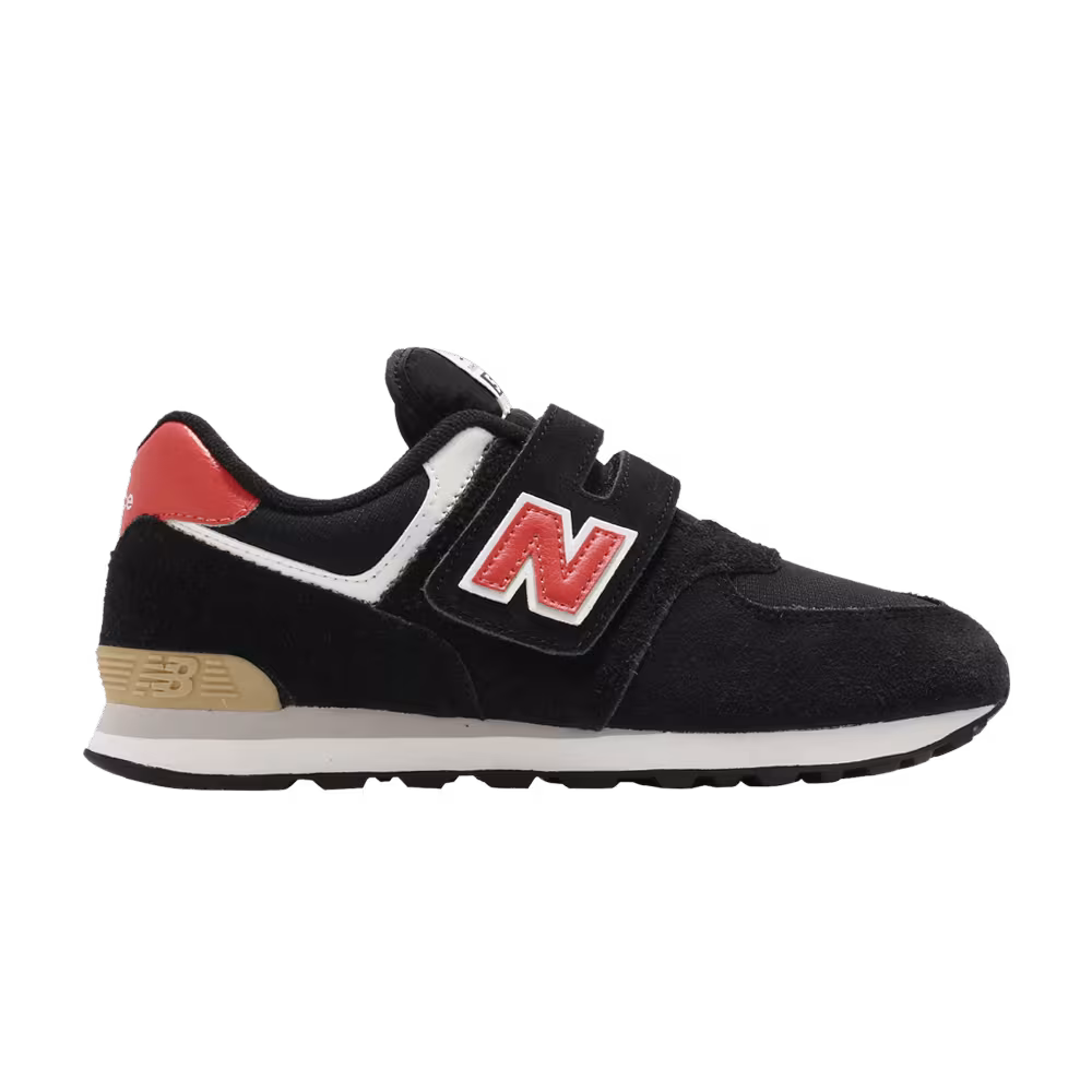 New Balance 574 Little Kid Wide Black Ghost Pepper