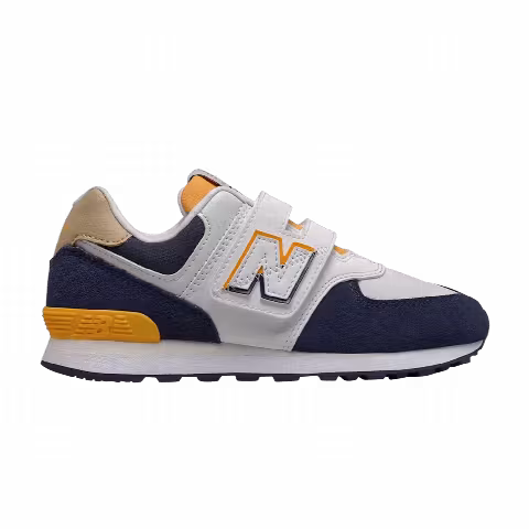 New Balance 574 Kids Wide 'White Navy Yellow'