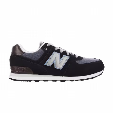 New Balance 574 Kids Wide 'Black Grey'
