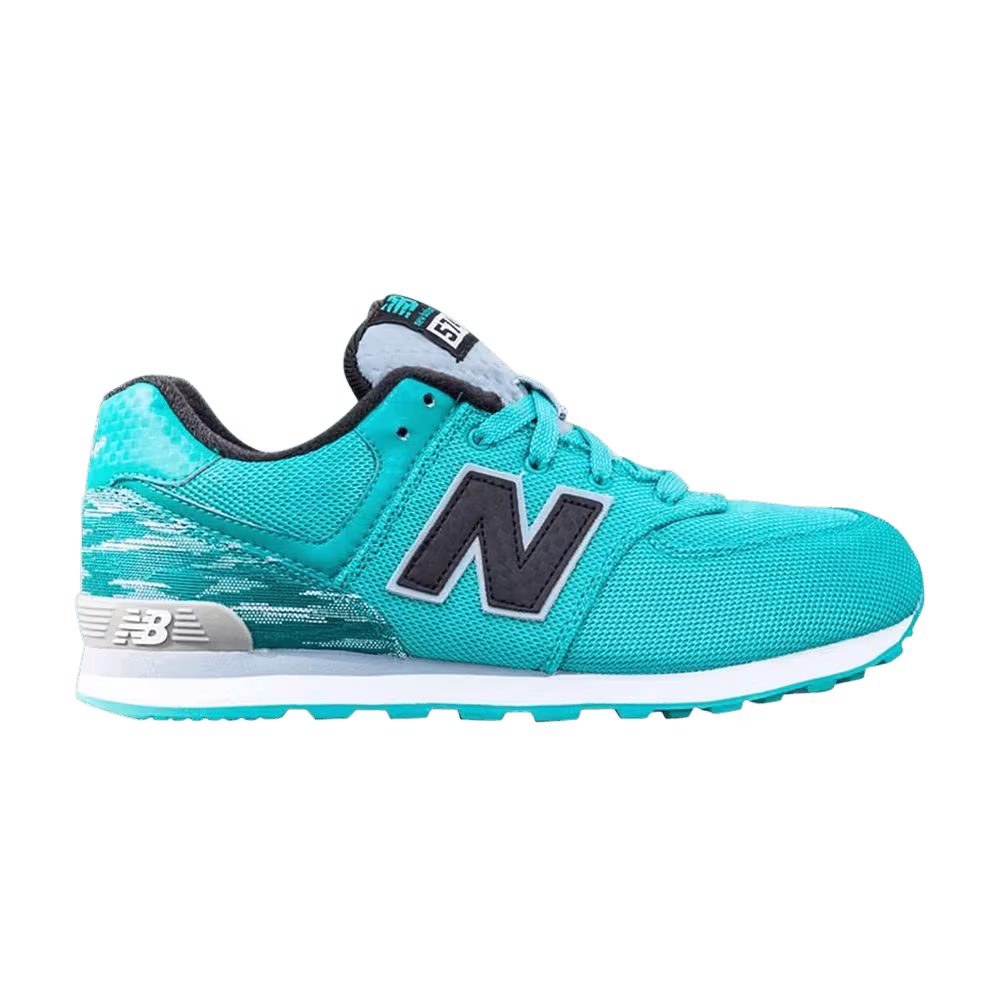 New Balance 574 Big Kid Teal Camo
