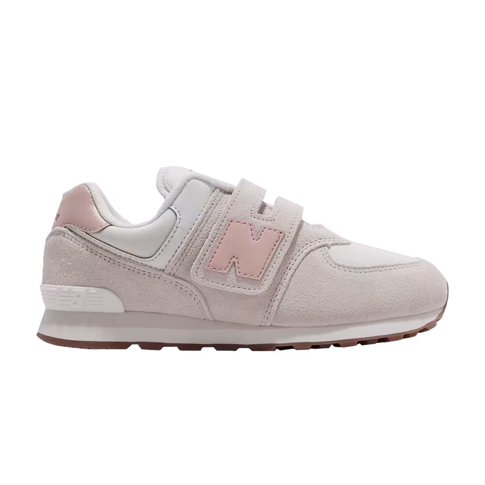 New Balance 574 Hook and Loop Little Kid Wide Moonbeam Pink Sand