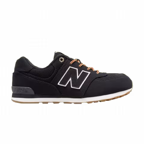 New Balance 574 Big Kid Wide 'Black Gum'