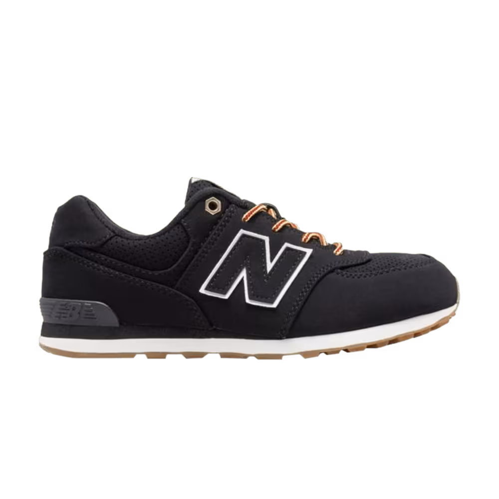 New Balance 574 Big Kid Wide Black Gum