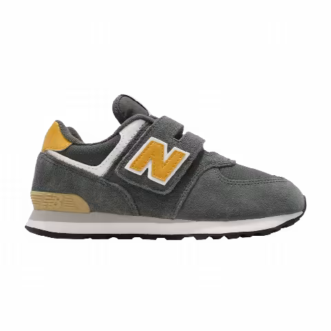 New Balance 574 Little Kid Wide 'Black Spruce Team Gold'