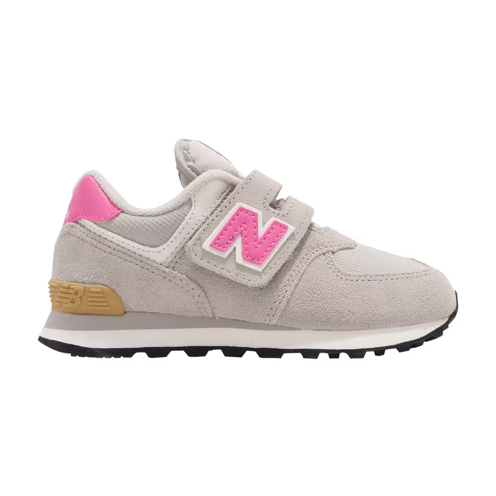New Balance 574 Little Kid Wide Timberwolf Lollipop