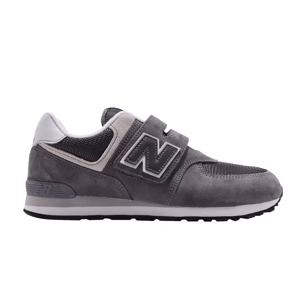 New Balance 574 Strap Kids Wide Grey