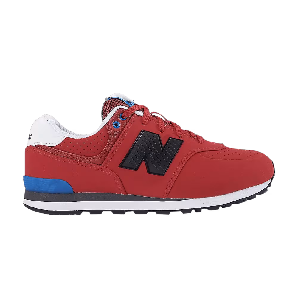 New Balance 574 Big Kid Wide Paint Chip - Red