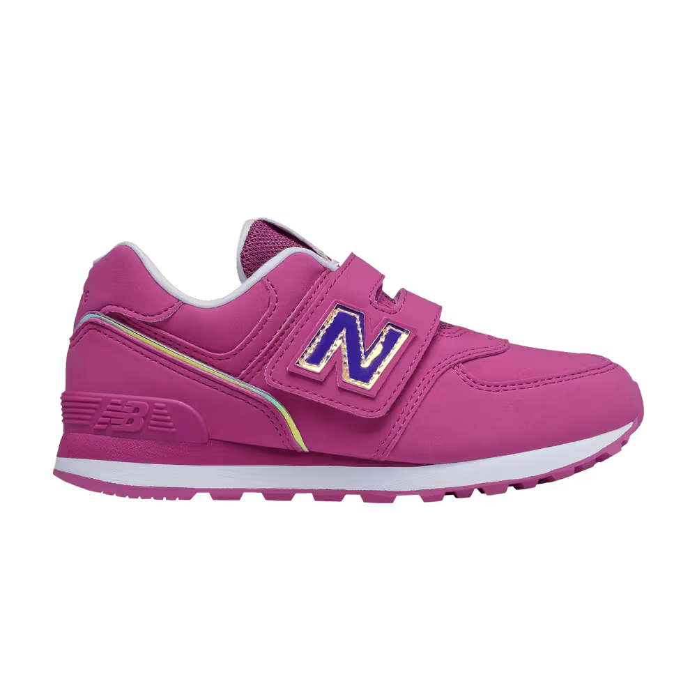 New Balance 574 Wide Kids Iridescent Fuchsia