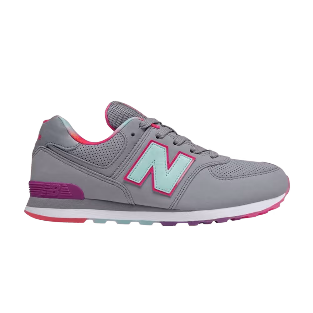 New Balance 574 Big Kid Steel Bali Blue