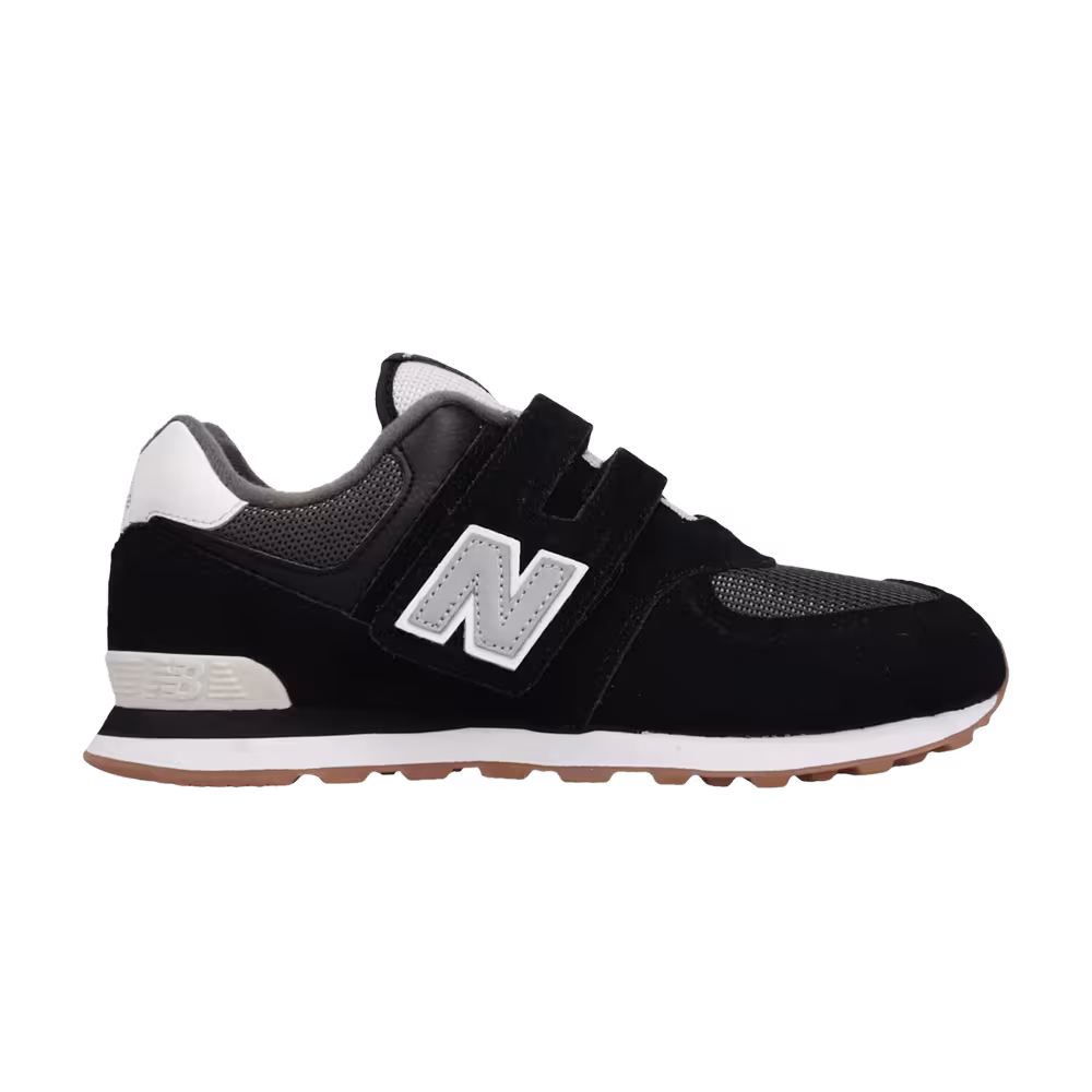 New Balance 574 Kids Wide Black White