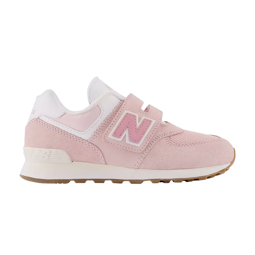 New Balance 574 Hook & Loop Little Kid Wide Crystal Powder