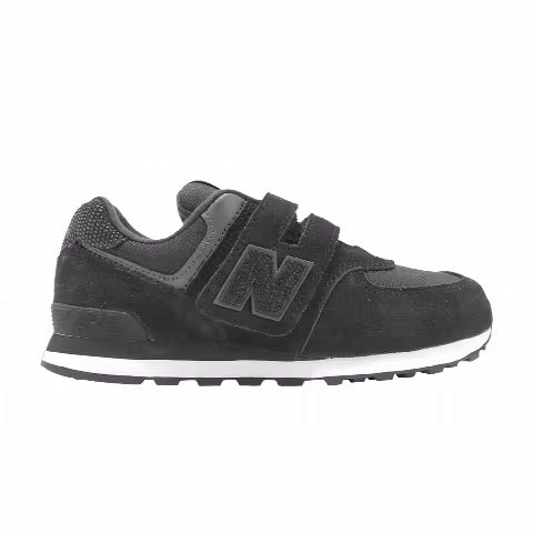 New Balance 574 Hook & Loop Little Kid Wide 'Black Grey'