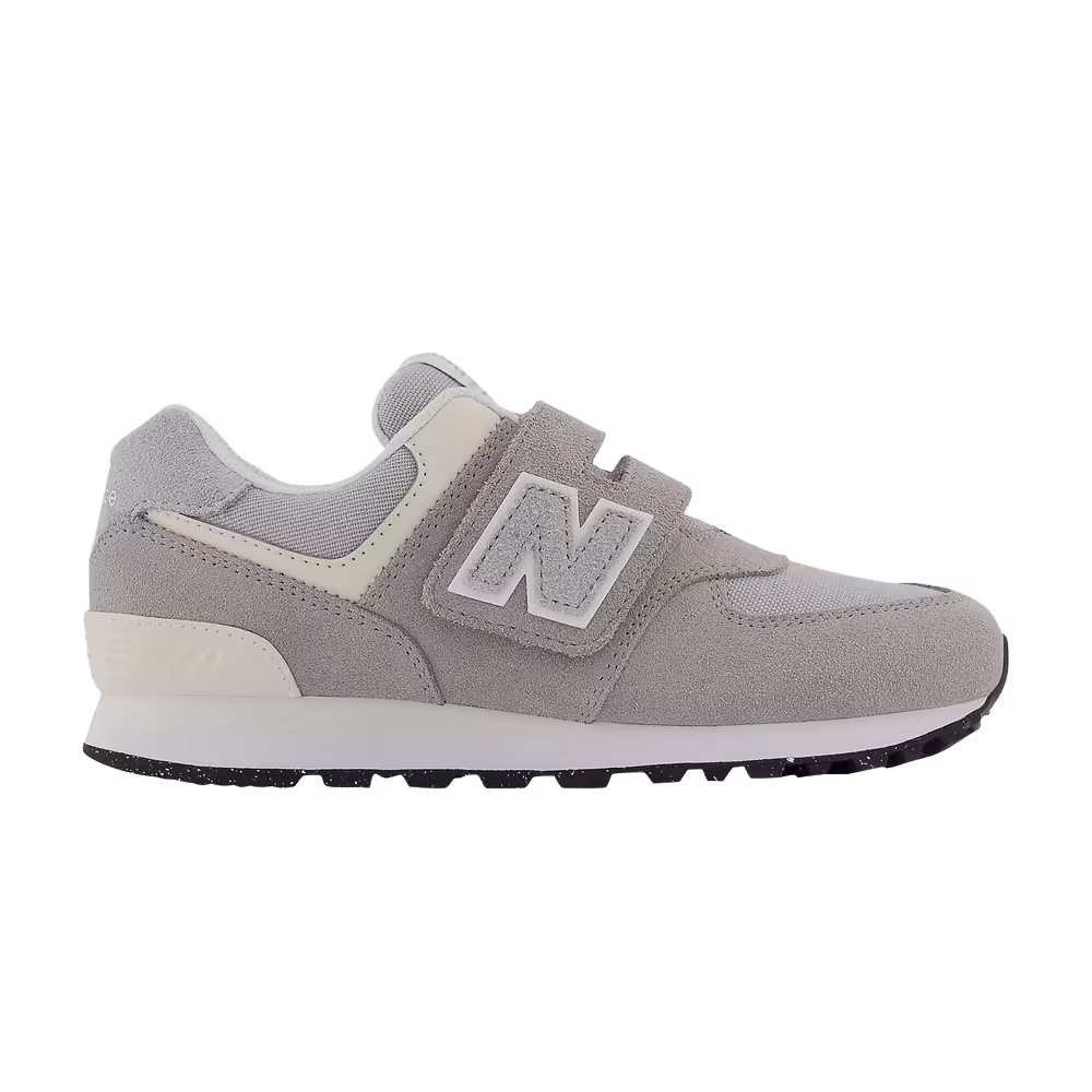 New Balance 574 Hook & Loop Little Kid Wide Team Away Grey