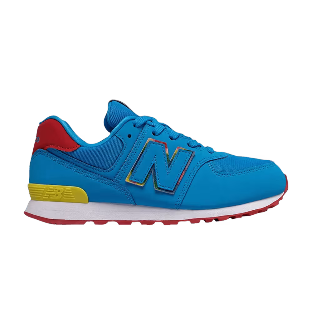 New Balance 574 Big Kid Tie Dye - Vision Blue