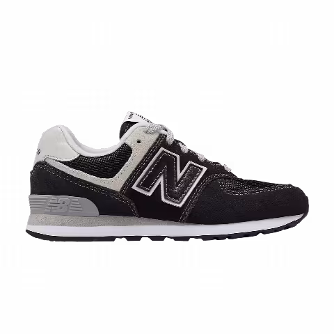 New Balance 574 Core Kids Wide 'Black Grey'