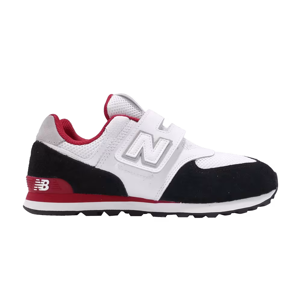 New Balance 574 Kids Wide White Black Red