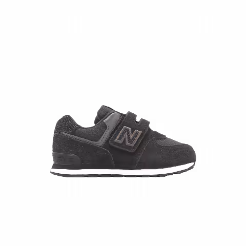 New Balance 574 Hook & Loop Toddler Wide 'Black Grey'