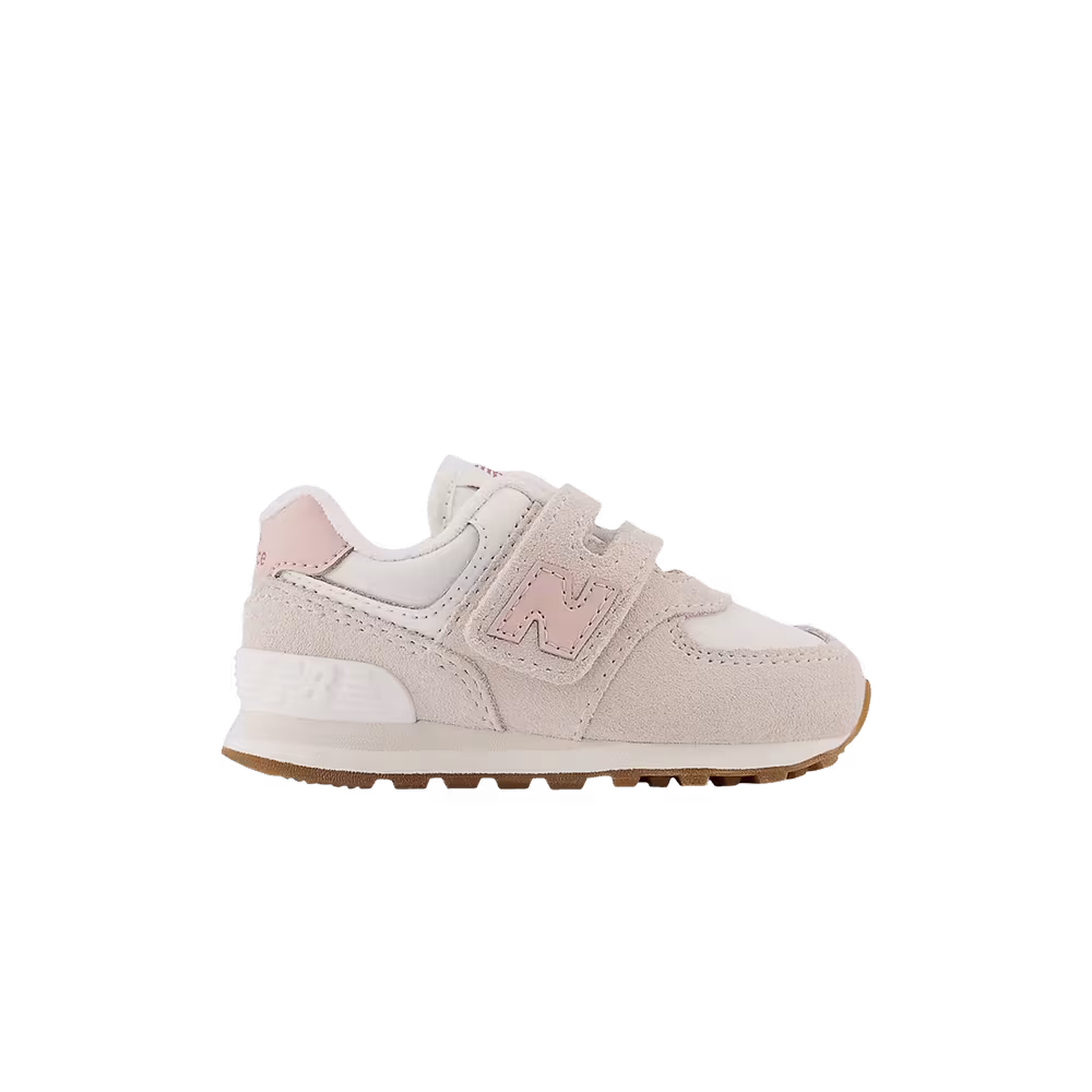 New Balance 574 Hook and Loop Toddler Moonbeam Pink Sand