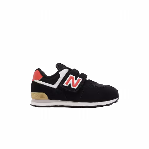 New Balance 574 Toddler Wide 'Black Ghost Pepper'
