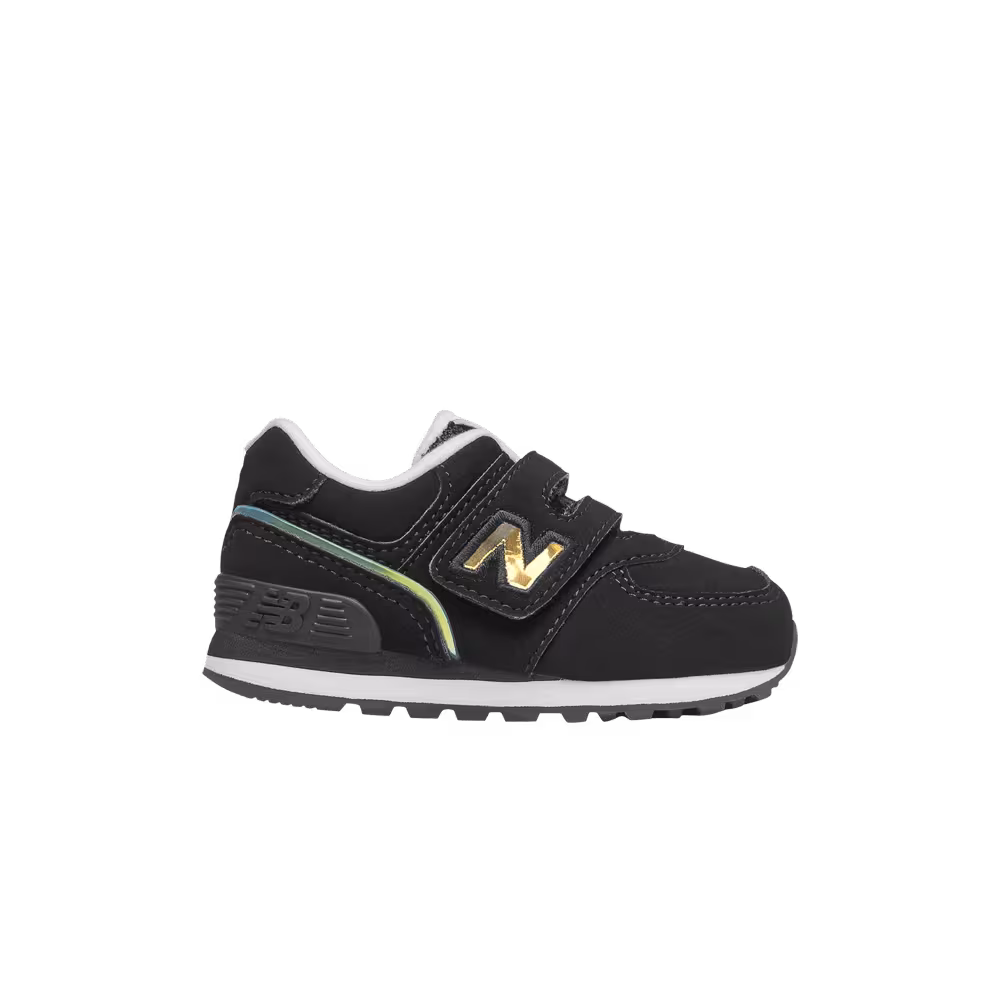 New Balance 574 Wide Toddler Black Gold