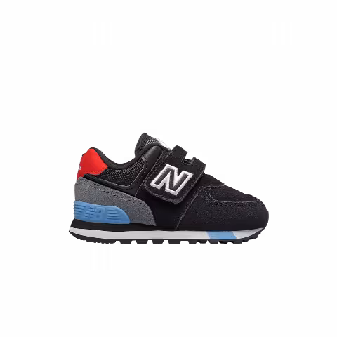 New Balance 574 Toddler Wide 'Black Velocity Red'