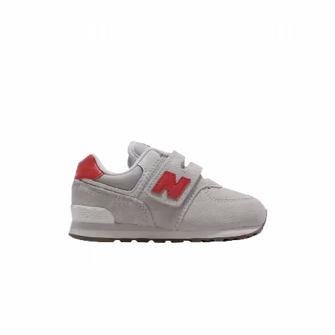 New Balance 574 Hook and Loop Toddler Wide 'Grey Red'
