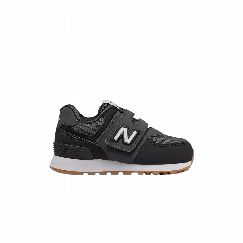 New Balance 574 Hook & Loop Toddler 'Black White'