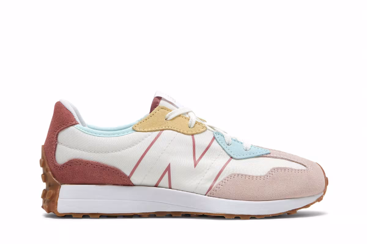 New Balance 327 Kids Wide Oyster Pink Henna, view 2