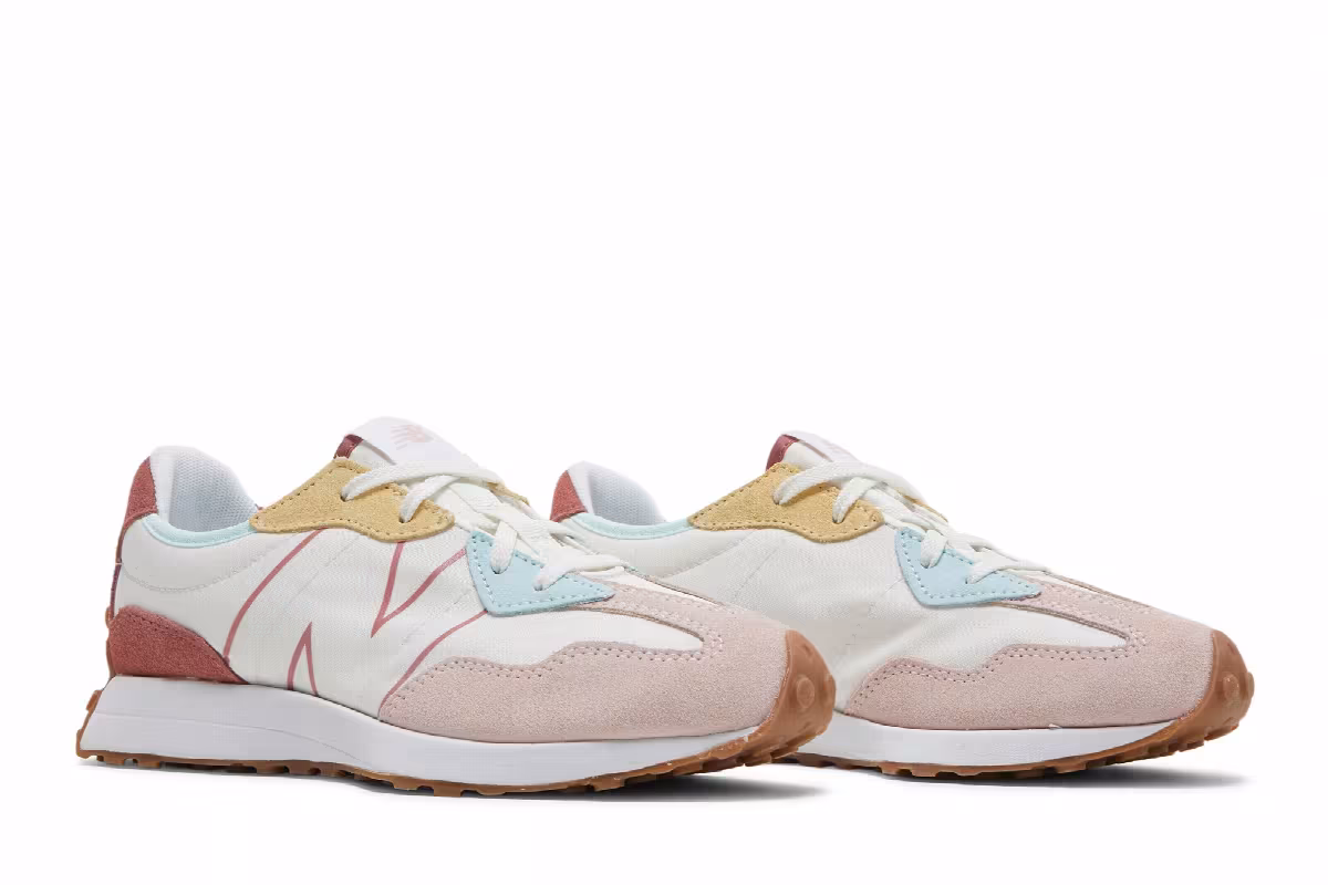 New Balance 327 Kids Wide Oyster Pink Henna, view 9