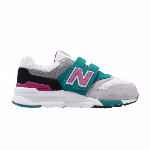 New Balance 997 Wide Kids 'White Grey Green Fuchsia'