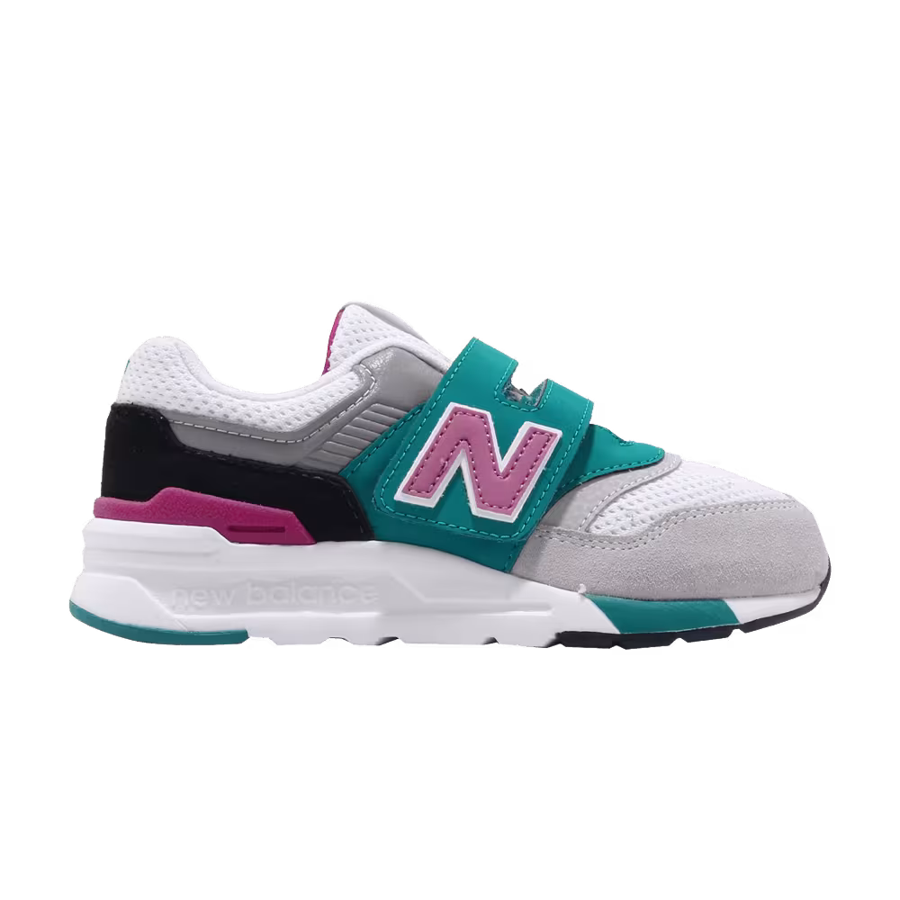New Balance 997 Wide Kids White Grey Green Fuchsia