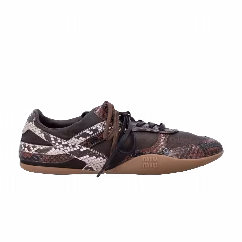 Miu Miu Wmns Python Print Sneaker 'Moro Tabacco'