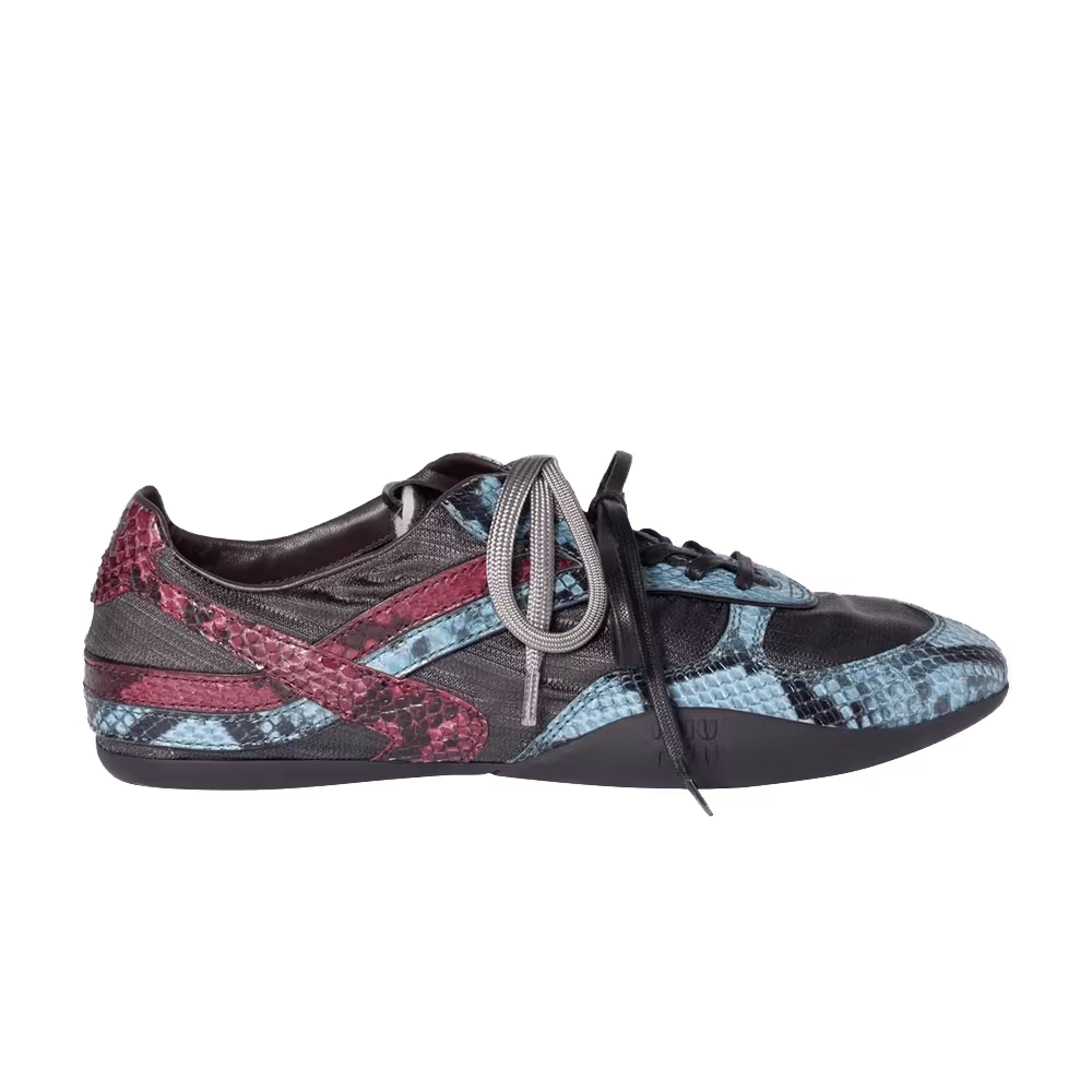 Miu Miu Women's Python Print Sneaker Ardesia Astrale
