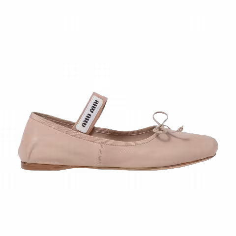 Miu Miu Wmns Leather Ballerinas 'Water Lily'