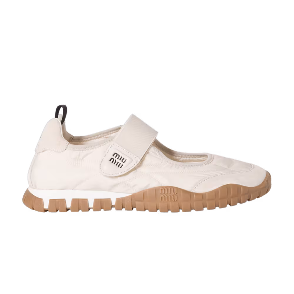 Miu Miu Women's Tyre Ballerinas Ivory