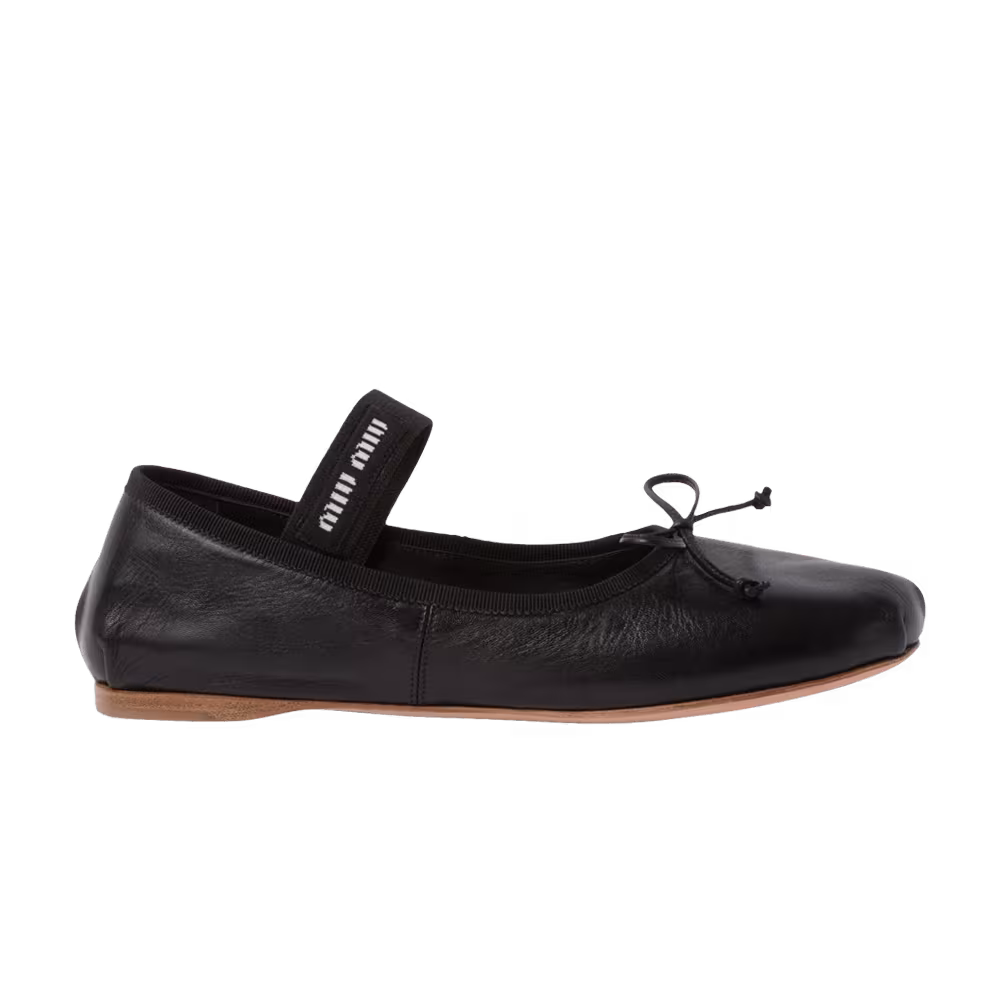 Miu Miu Women's Leather Ballerinas Black