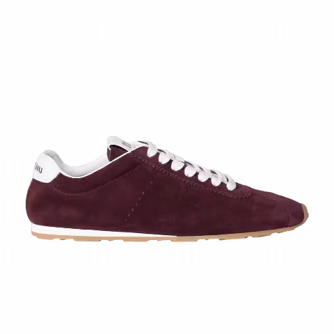 Miu Miu Wmns Plume Suede Sneaker 'Burgundy'