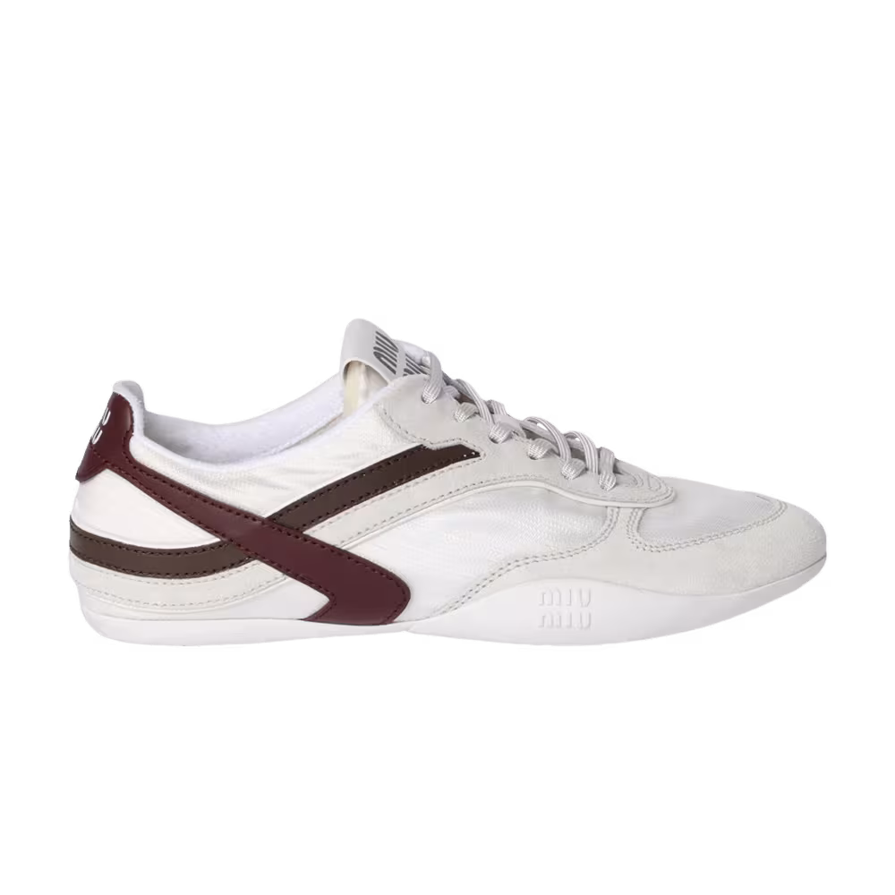 Miu Miu Women's Gymnasium Sneaker White Burgundy