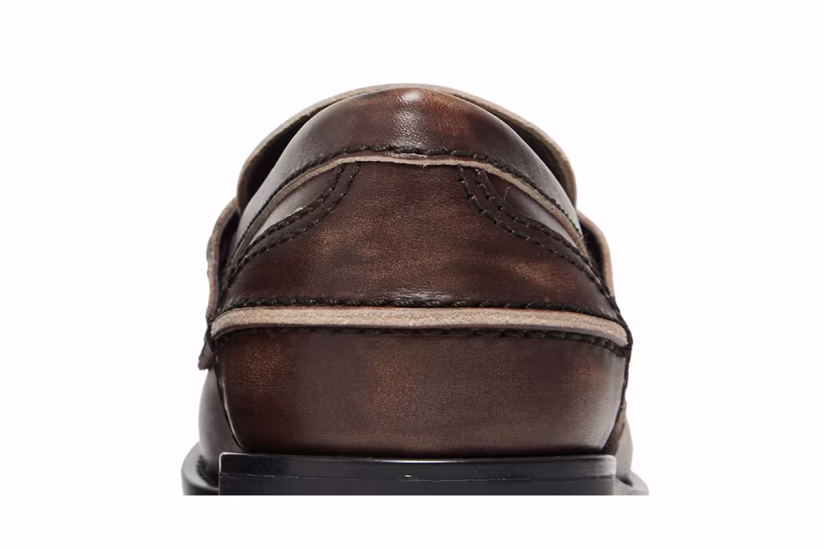Miu Miu Women's Vintage Effect Penny Loafer Ebony, view 8