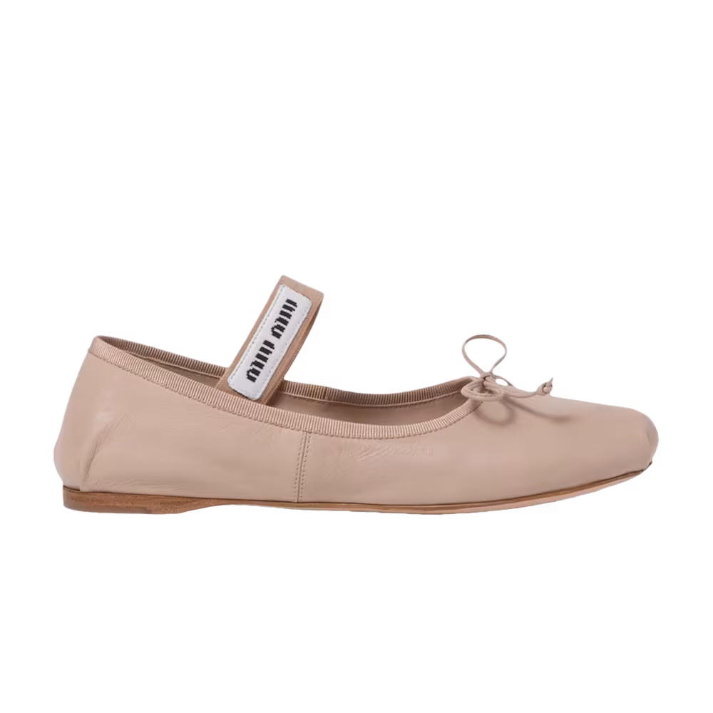 Miu Miu Women's Satin Ballerinas Water Lily