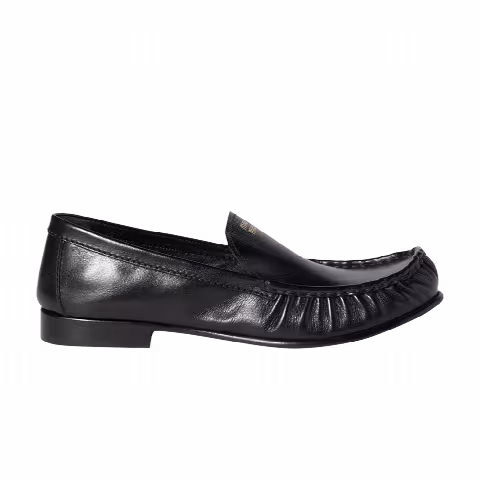 Miu Miu Wmns Buffalo Leather Loafer 'Black'
