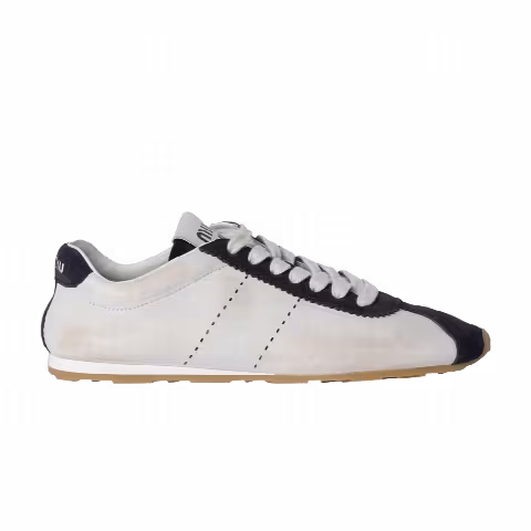 Miu Miu Wmns Plume Suede Sneaker 'White Blue'