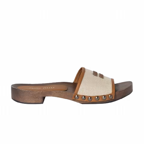 Miu Miu Wmns Slide Sandal 'Natural Brandy'