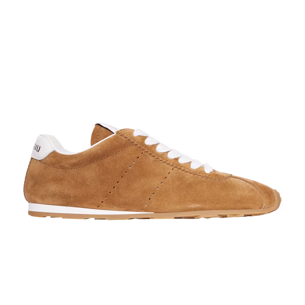 Miu Miu Women's Plume Suede Sneaker Cannella